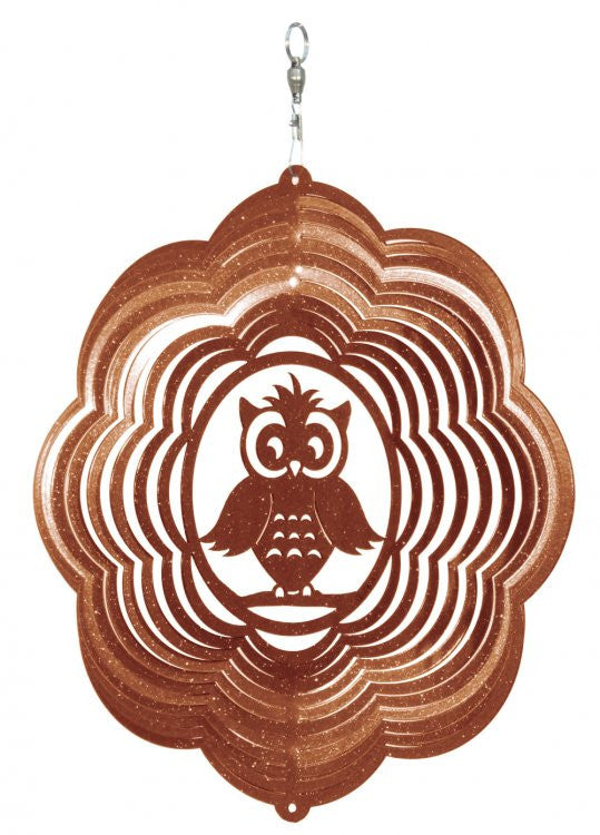 Owl Design Metal Wind Spinner