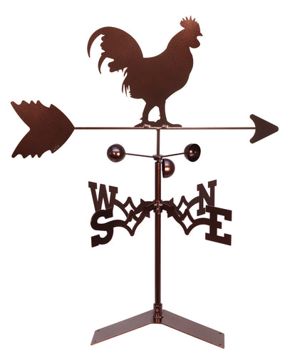 Farm Rooster Metal Weathervane with Roof Mount.