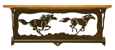 Wild Horse 20 Inch Hand Towel Bar Shelf