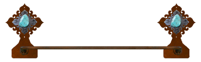 Turquoise Stone 27 Inch Towel Bar