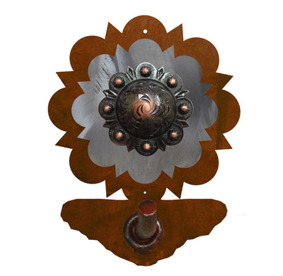 Round Copper Concho Robe Hook