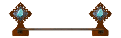 Turquoise Stone 18 Inch Hand Towel Bar