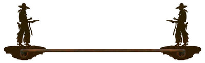 Pistol Cowboy Design 27" Towel Bar