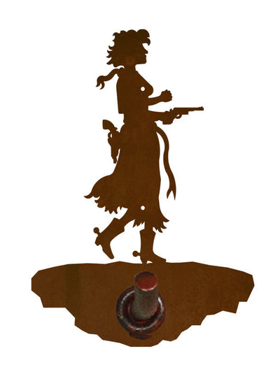 Pistol Cowgirl Design Robe Hook