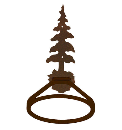 Single Pine Tree Towel Ring
