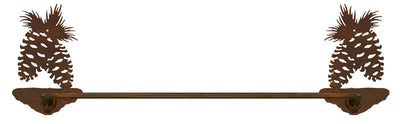 Pine Cone Design 27" Towel Bar