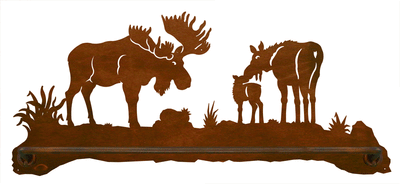 Moose Family 18" Scenic Towel Bar