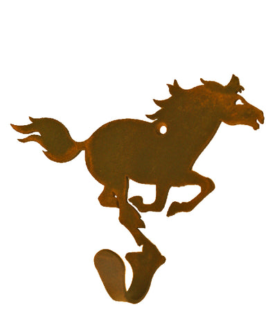 Wild Horse Single Metal Wall Hook
