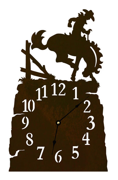 Bronc Rider Table Clock