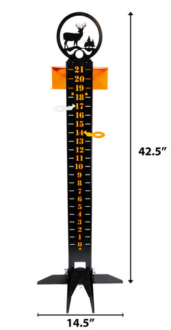 Buck Deer with Pine Tree Metal Lawn Scoreboard