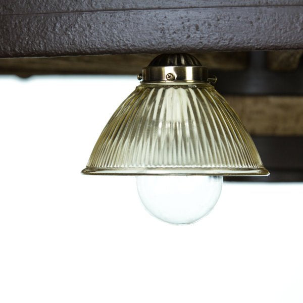 Large Wagon Wheel Reproduction Chandelier with Down Lights