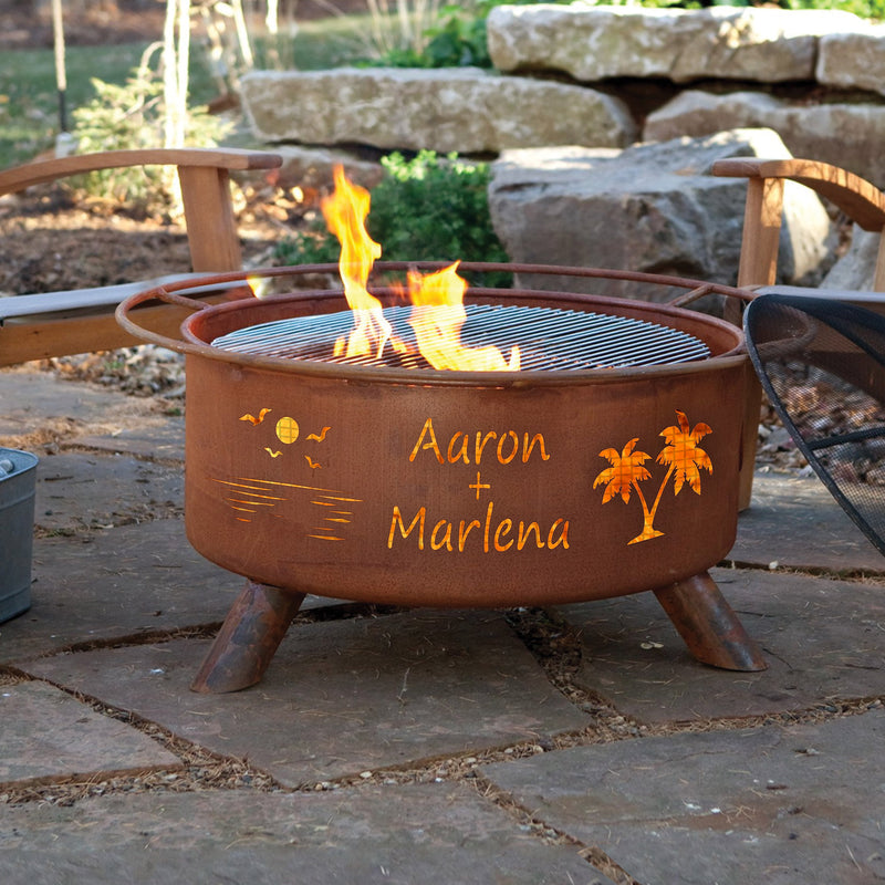 Personalized Metal Outdoor Fire Pit