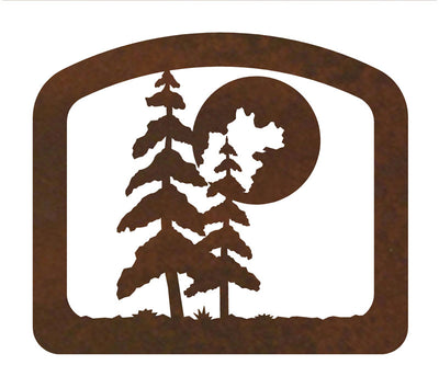Pine Trees and Moon Metal Napkin Holder