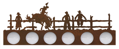 Bronc Rider 6 Bulb Bathroom Vanity Light