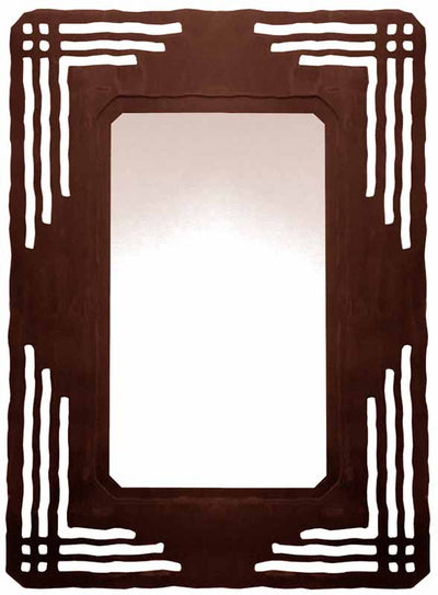 36" Mission Design Metal Wall Mirror