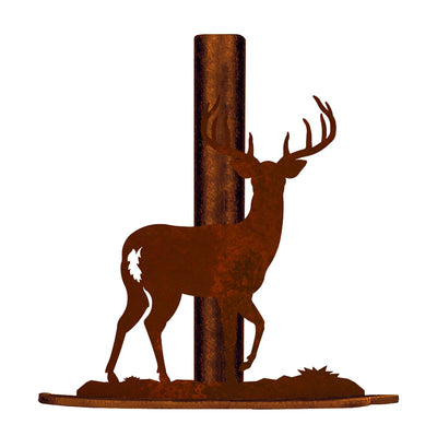 White Tail Deer Metal Paper Towel Holder