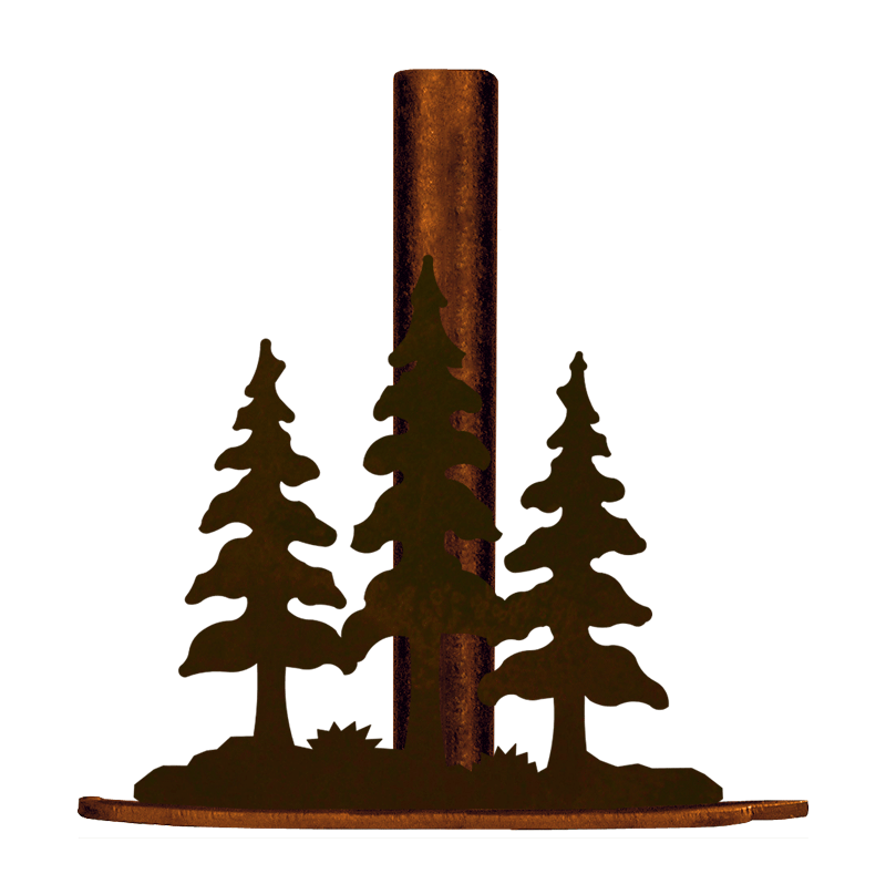 Double Pine Trees Metal Paper Towel Holder