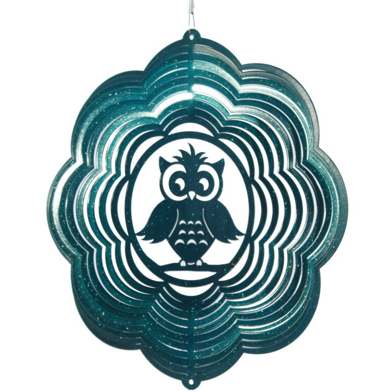 Owl Design Metal Wind Spinner