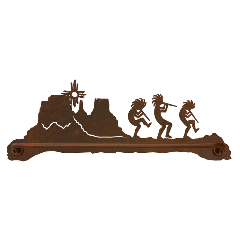 Kokopelli Design 27 Inch Scenic Towel Bar