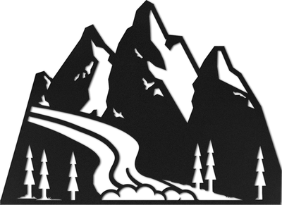 Modern Mountain Scene