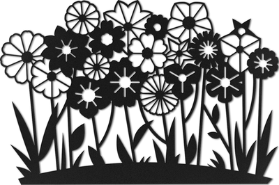 Wild Flowers Metal Wall Art