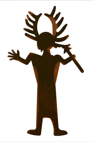 Antler Man 30" Metal Wall Art
