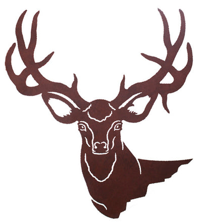 Mule Deer Head 30" Metal Wall Art