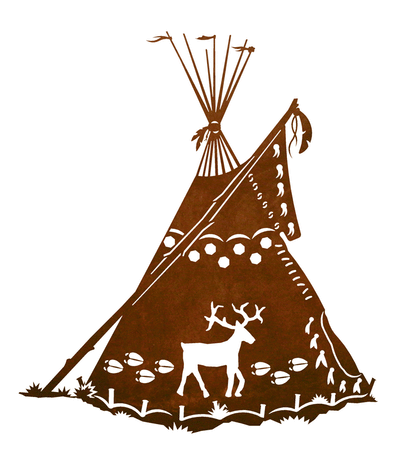 Tepee Metal Wall Art