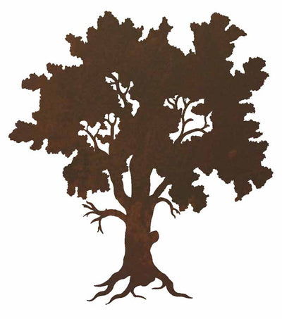 Oak Tree 30" Rustic Metal Wall Art