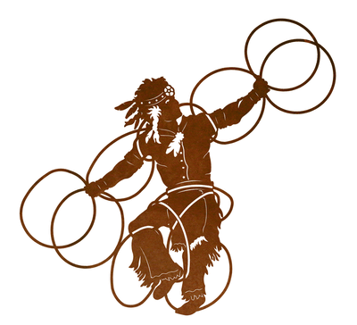 Hoop Dancer 41" Southwest Metal Wall Art