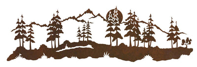 Mountain Scene 42" Rustic Metal Wall Decor