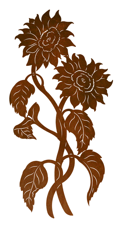 Sunflower 42" Rustic Metal Wall Art