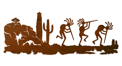 Kokopelli 42" Southwest Metal Wall Art