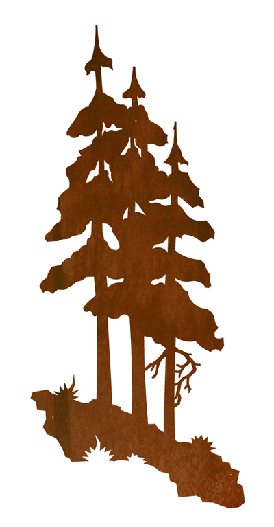 Pine Tree #2 Rustic Metal Wall Decor