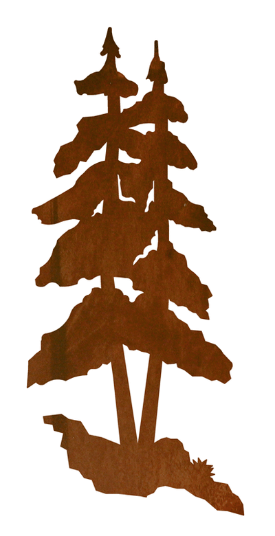 Pine Tree #3 Rustic Metal Wall Decor