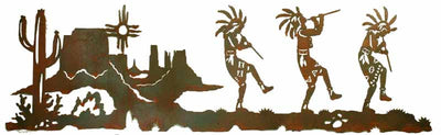 Dancing Kokopelli 57" Southwest Metal Decor