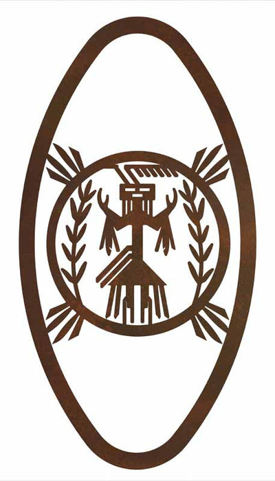 Yei Corn Maiden 22" Oval Southwest Metal Wall Art