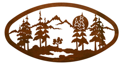 Midnight Moon Oval Metal Wall Art