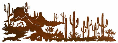 Desert Scene 84 Inch Large Rustic Metal Wall Art