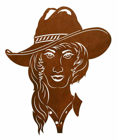 Cowgirl 30" Rustic Western Metal Decor