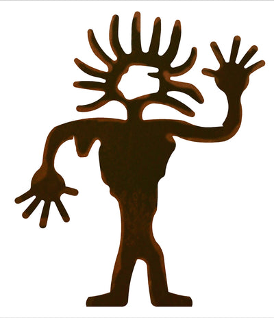 Sun Head Man 30" Metal Wall Art