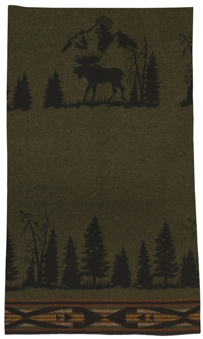 Moose I Wool Blend Throw