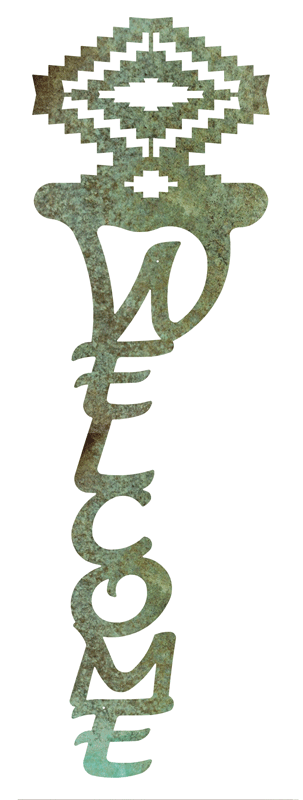Desert Diamond Vertical Welcome Sign