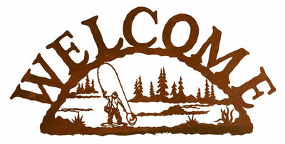 Fly Fisherman Welcome Sign