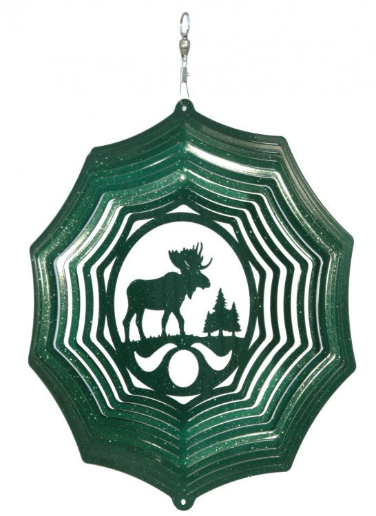 Moose Design Metal Wind Spinner