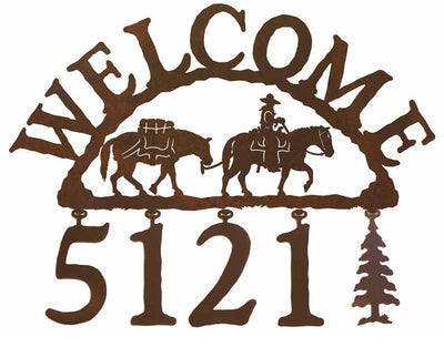 Pack Horse Address Welcome Sign