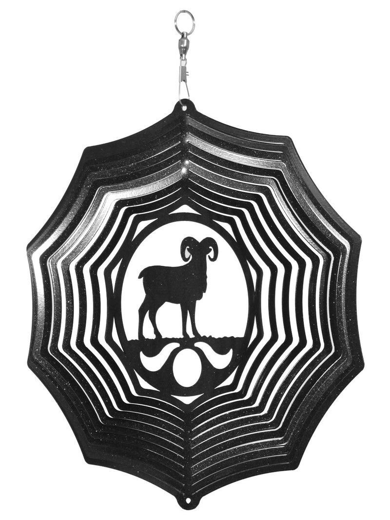 Big Horn Sheep Metal Wind Spinner