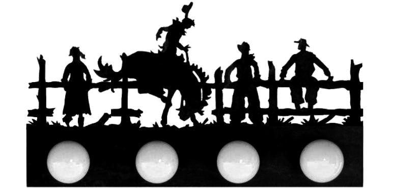 Bronc Rider 4 Bulb Bathroom Vanity Light