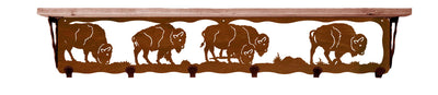 Buffalo Metal 42" Wall Shelf with Hooks