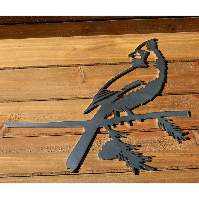 Cardinal Metal Bird Tree Silhouette